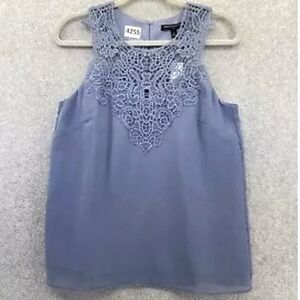 Banana Republic Dusty Blue Lace Tank Top